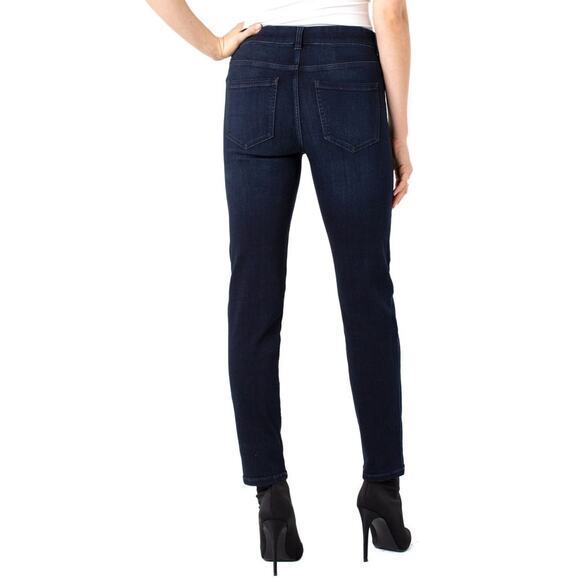 Liverpool Gia Glider Pull-On Straight Leg Jeans Halifax Dark Size 12/31 Petite - Picture 2 of 9